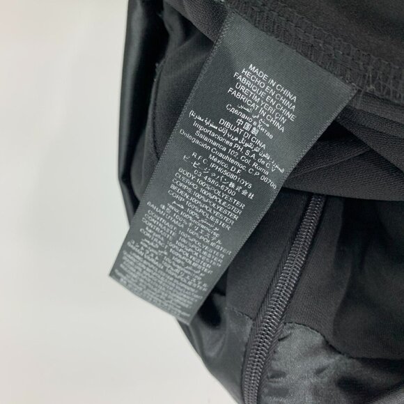 Bebe Jumpsuit Black Pleated V Neck Sleeveless Wide Leg - Picture 9 of 9